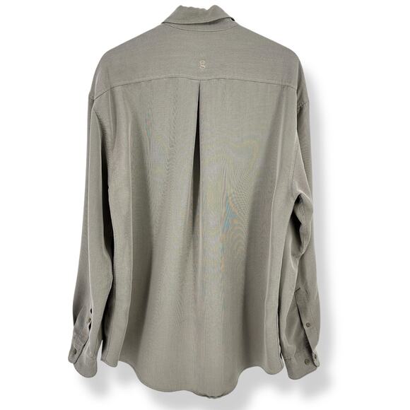 Gear For Sports Embroidered Acrua Logo Long Sleeve Shirt Mens Sz Large Beige - Picture 3 of 6